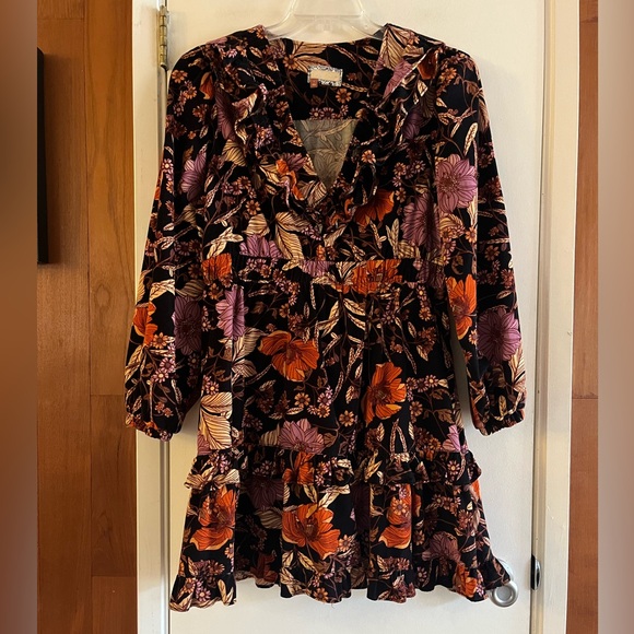 Anthropologie Pilcro Tiered Corduroy Dress - Picture 2 of 10